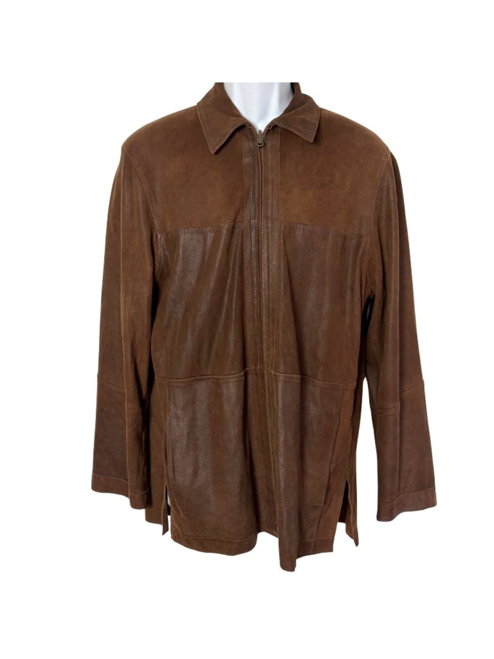 Rossi & Caruso Argentina Brown Goat Leather Jacket Reversible Medium Full Zip